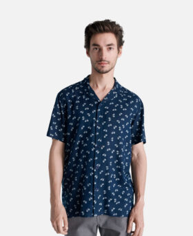 Jack Men's Short Sleeve Satin Shirt For Summer