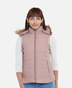 Latest Women Solid Casual Jacket With Cap